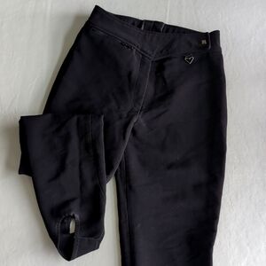 Vintage Obermeyer Black Stirrup Ski Snow Pant Wool Blend Women's 8R